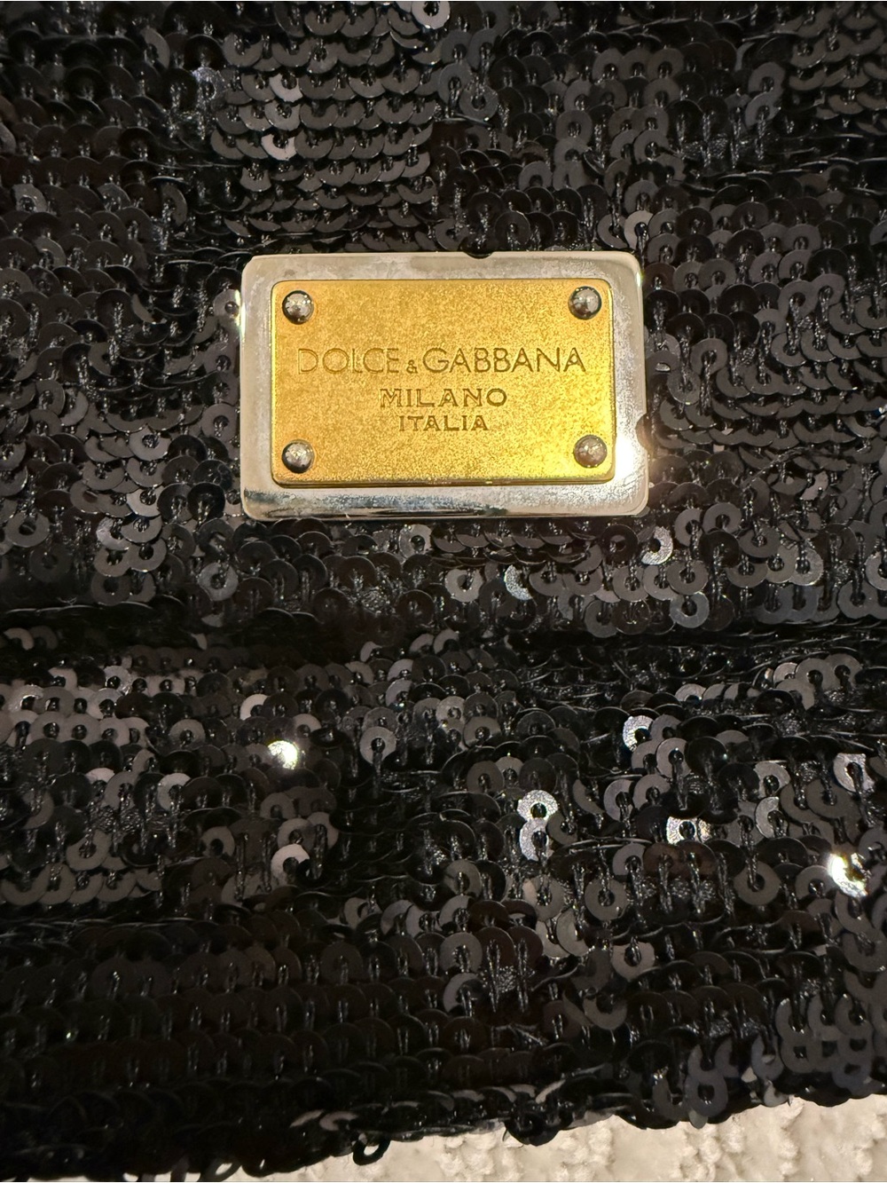 Dolce & Gabbana miss charles sequin flap mini shoulder bag - Picture 10 of 13
